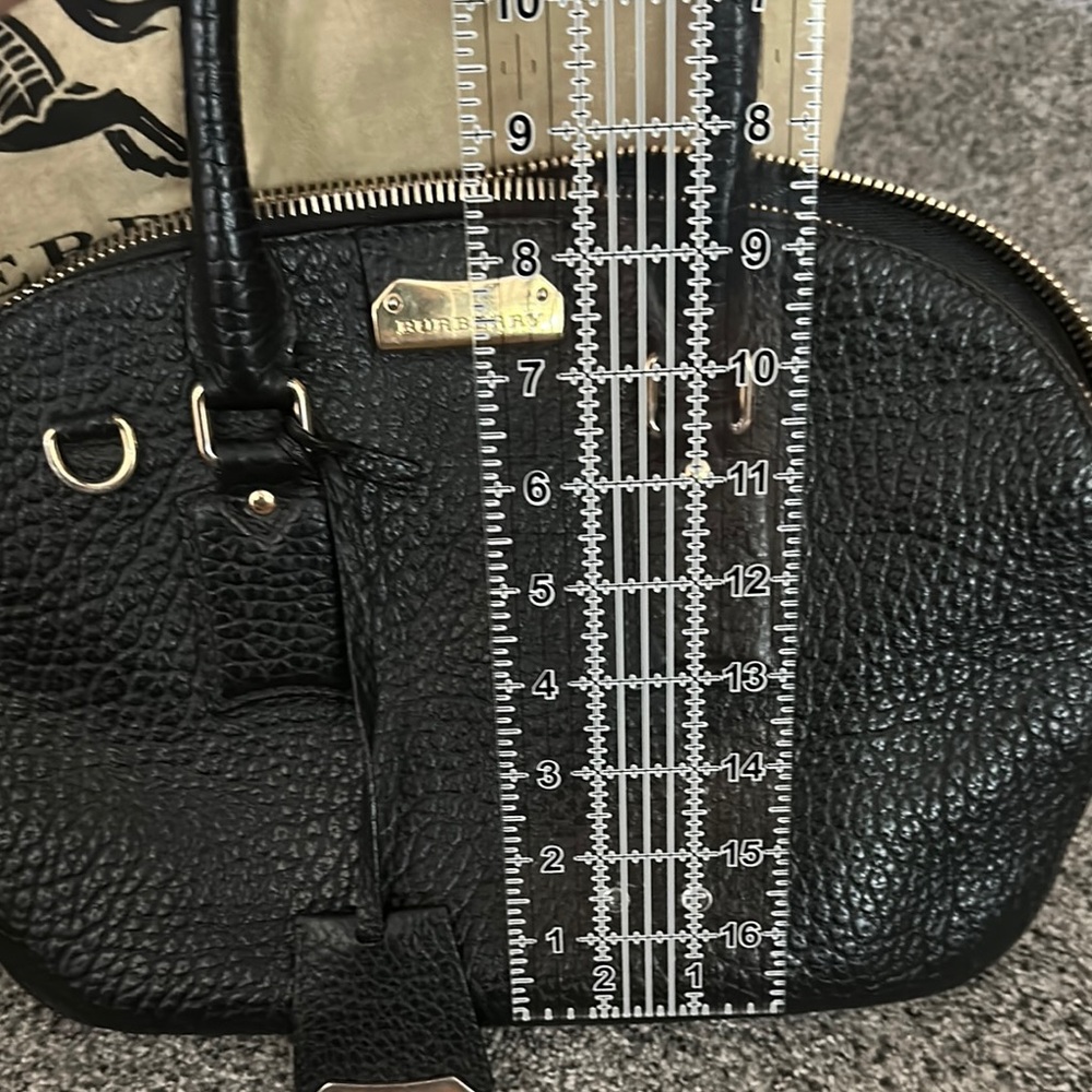 Burberry Black Textured Leather Satchel - Picture 11 of 16